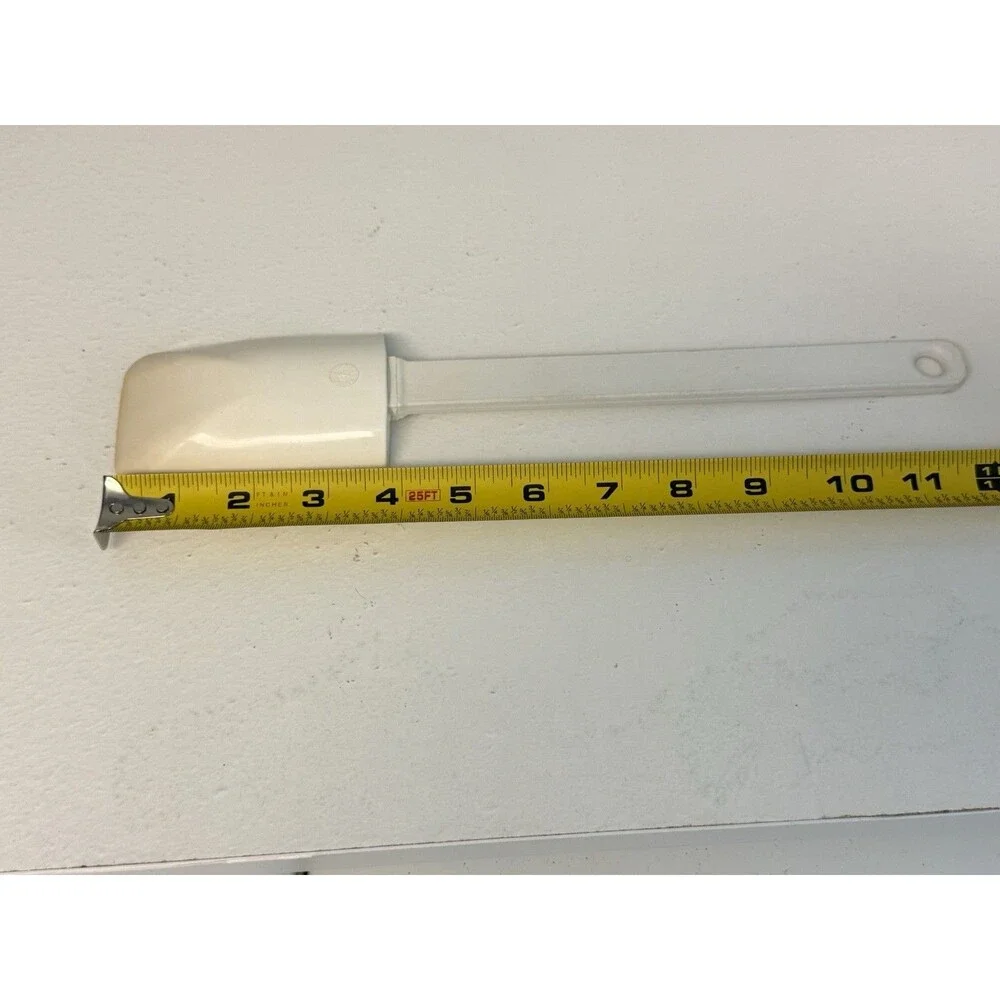 Vintage Pampered Chef White Silicone Mix 'N Scrape Spatula Spoonula USA Made
